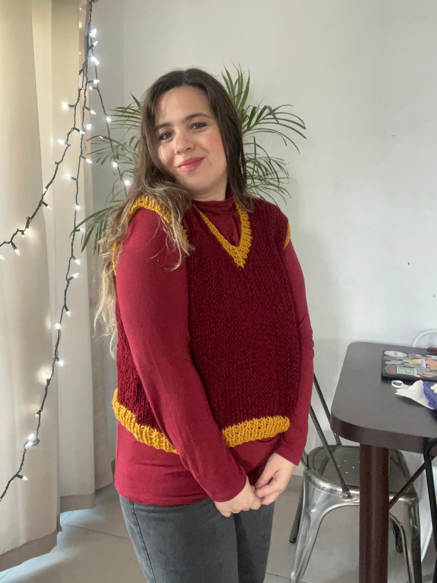 Patrón Chaleco Suave en Dos Agujas.