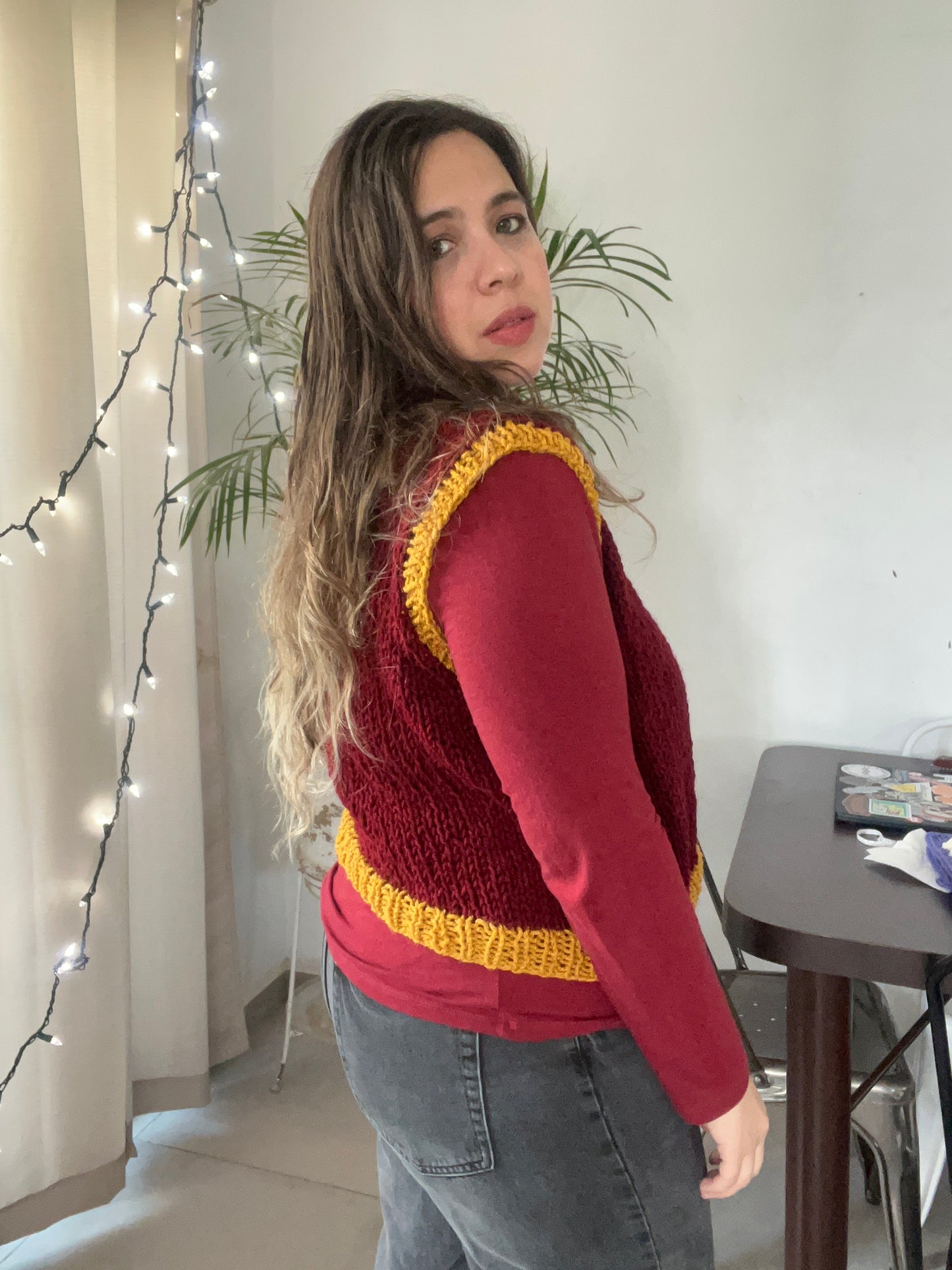 Patrón Chaleco Suave en Dos Agujas.