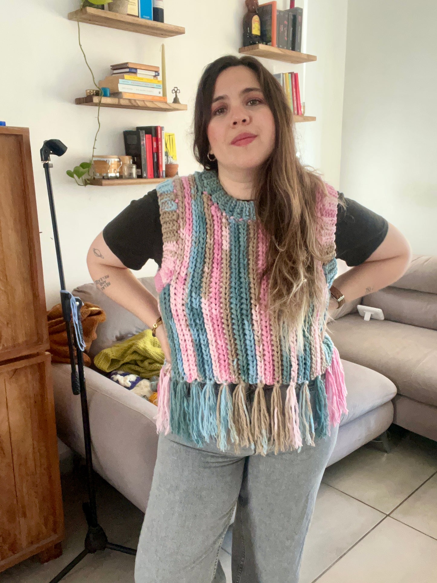 Patrón + Clase en video. Chaleco Estela en Crochet